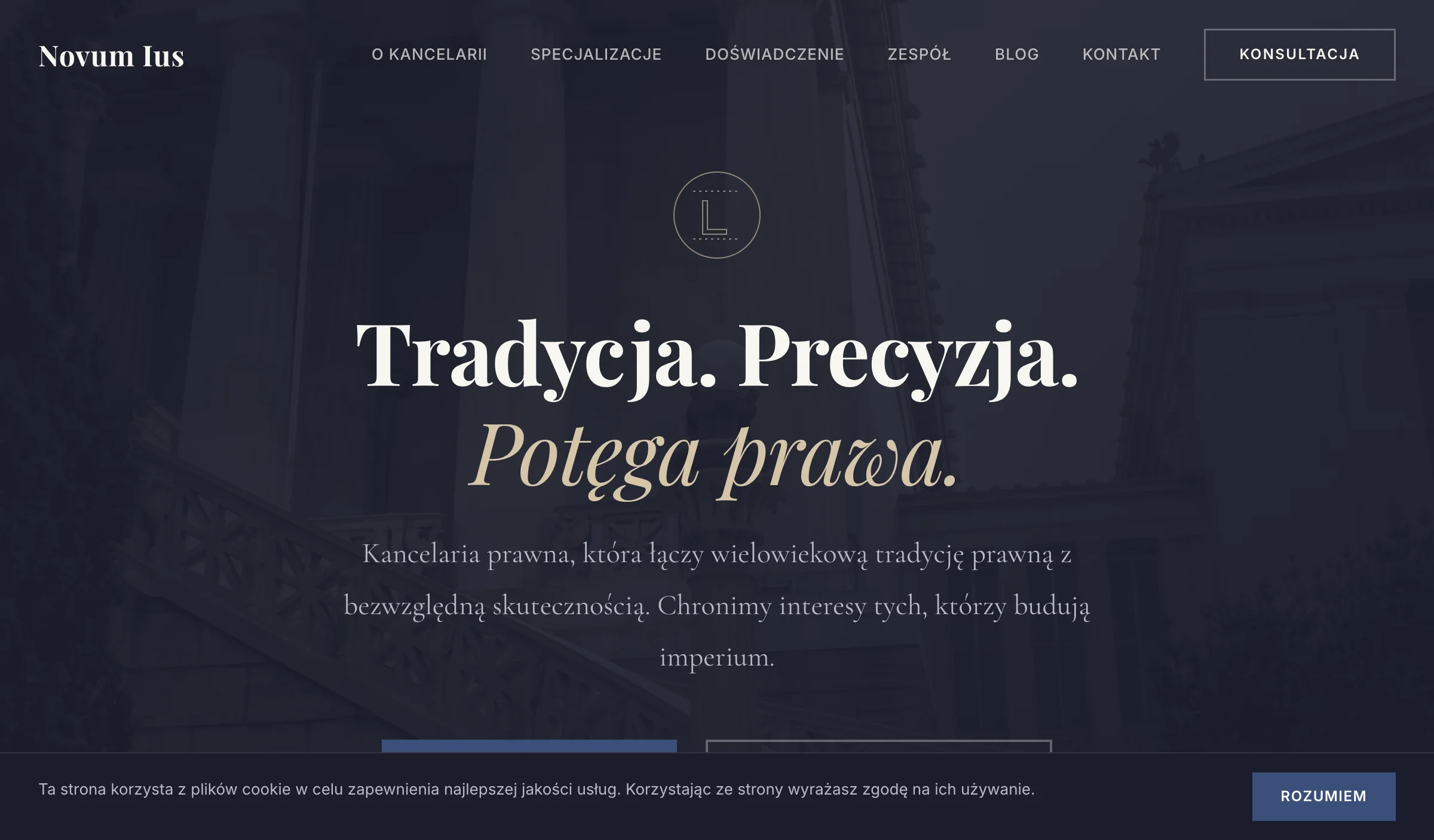 Profesjonalna strona kancelarii prawnej, demo Widoczny Prawnik